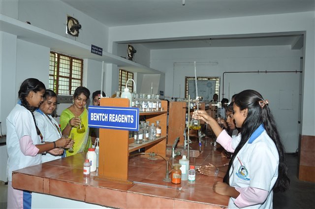 Students in a college practical learning session